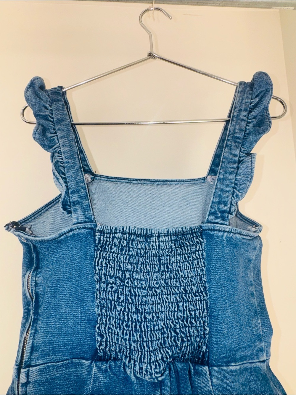 BDG Urban Outfitters Emmey Ruffle Denim Jumpsuit - Picture 4 of 8